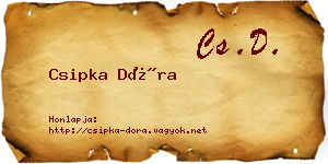 Csipka Dóra névjegykártya