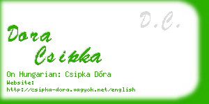 dora csipka business card